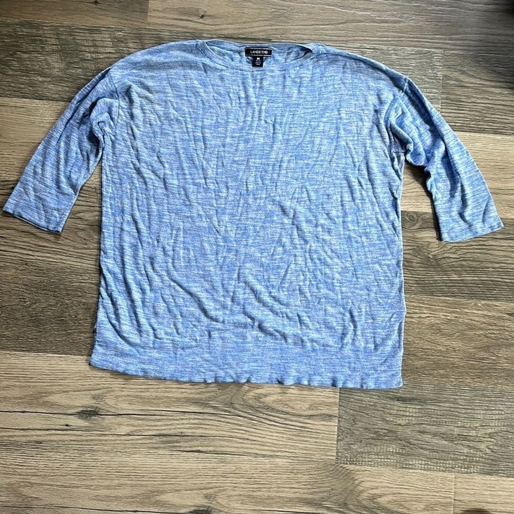 Lands End blue lightweight sweater women's medium